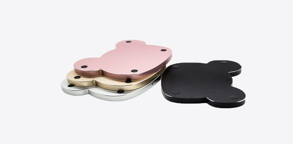 Bear design -compatible with 10W/5W Aluminium+Cherry wireless charger